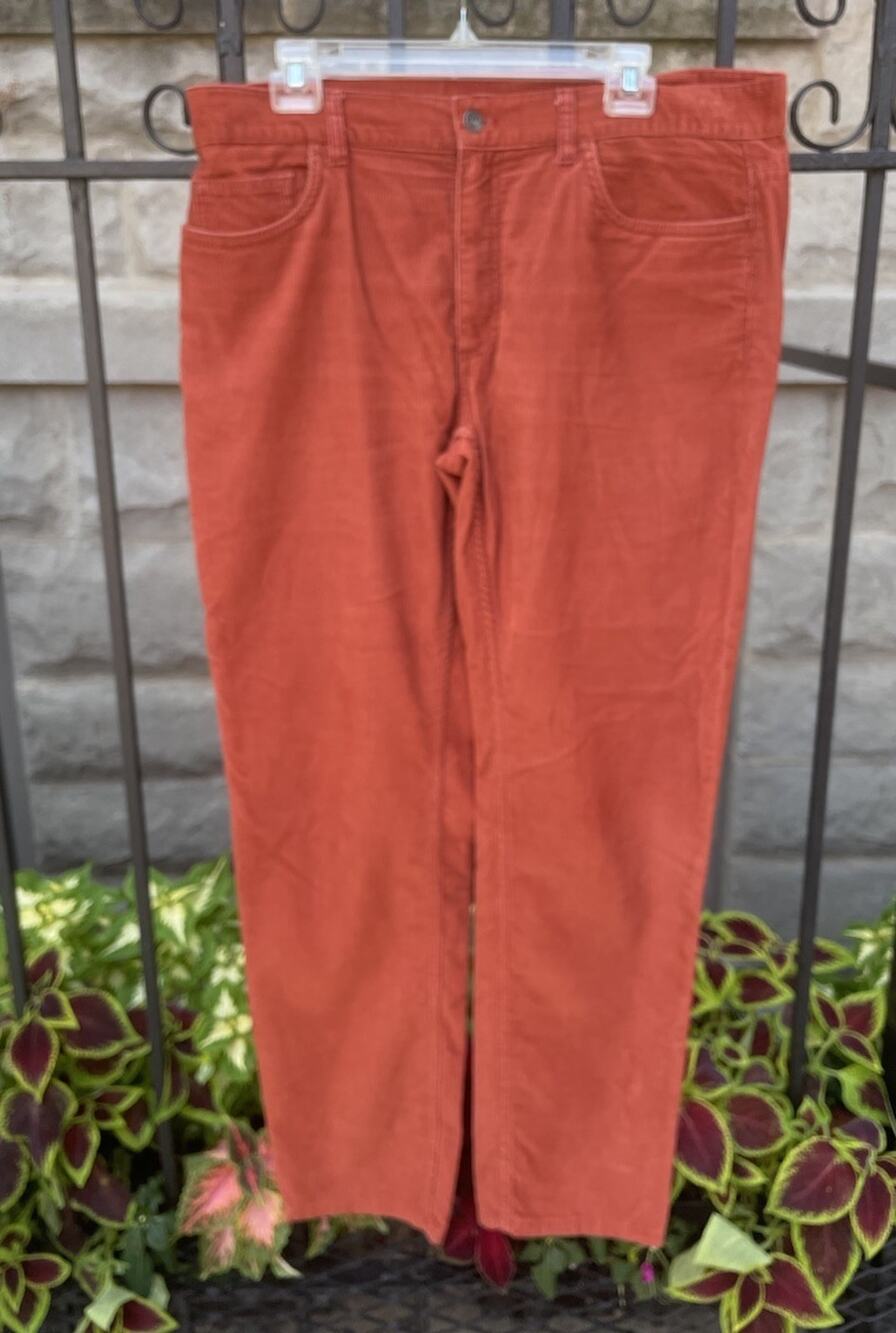Brooks Brothers Slim Fit Corduroy Orange Men Pant W36/L30